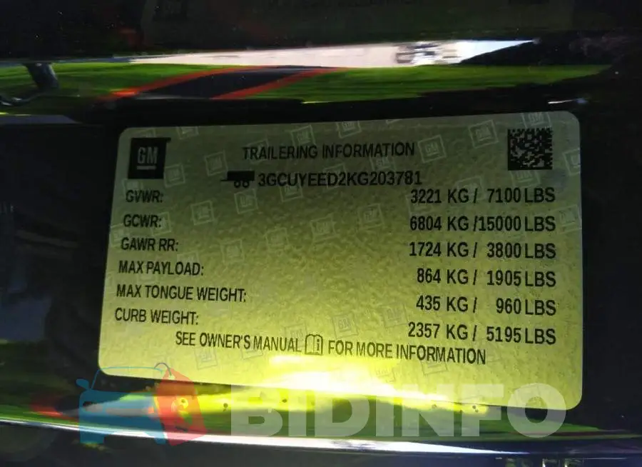 3GCUYEED2KG203781 Photo# 9