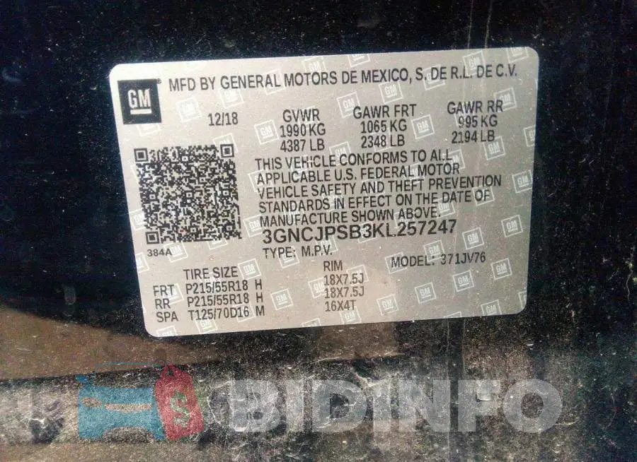 3GNCJPSB3KL257247 Photo# 9