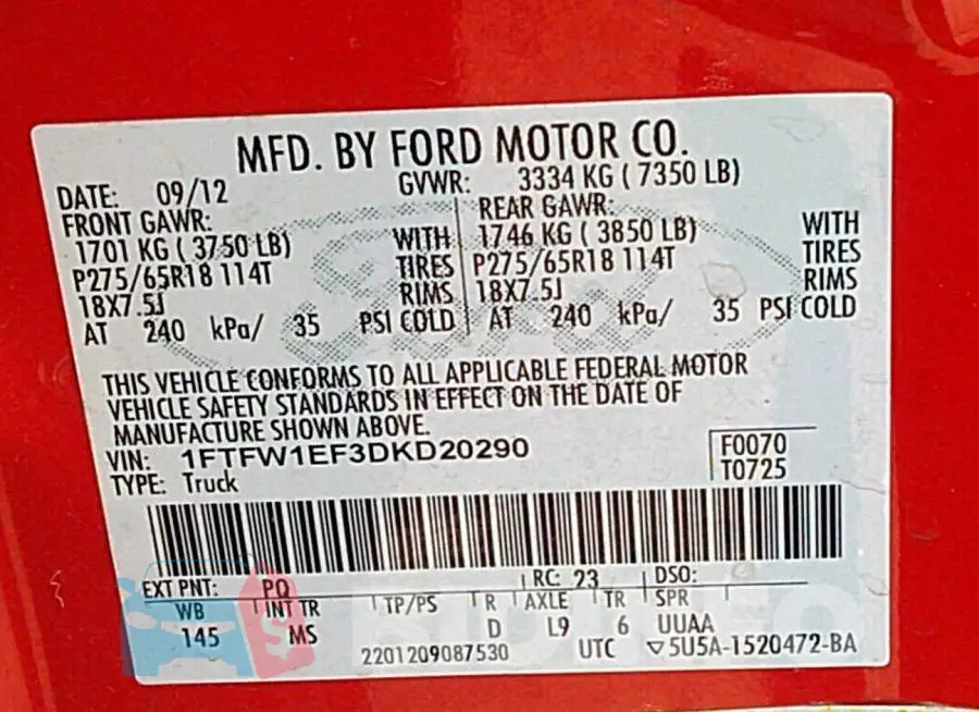 1FTFW1EF3DKD20290 Photo# 9