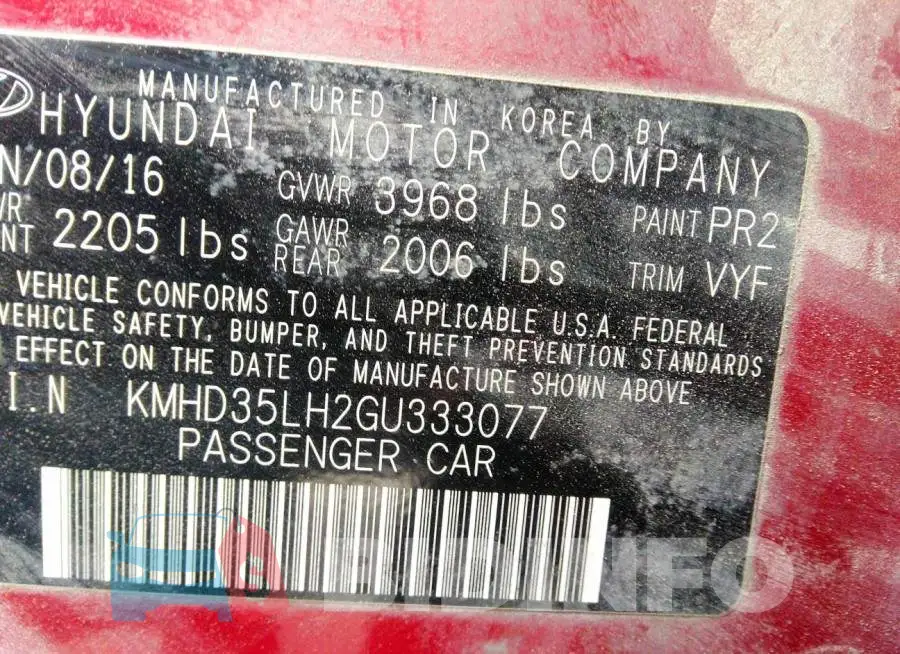 KMHD35LH2GU333077 Photo# 9