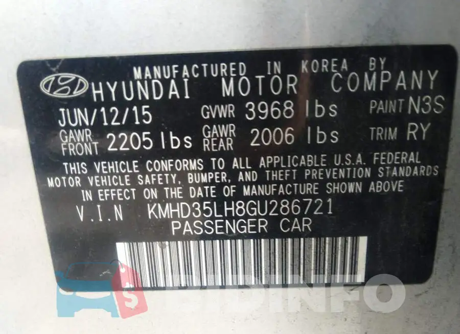KMHD35LH8GU286721 Photo# 9