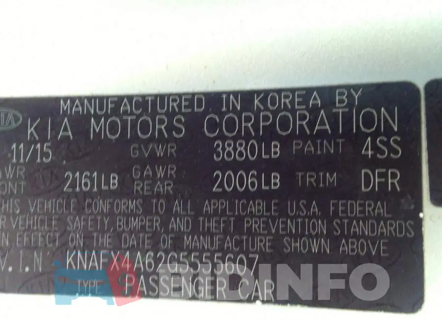 KNAFX4A62G5555607 Photo# 9