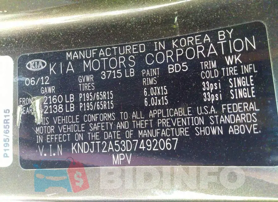 KNDJT2A53D7492067 Photo# 9