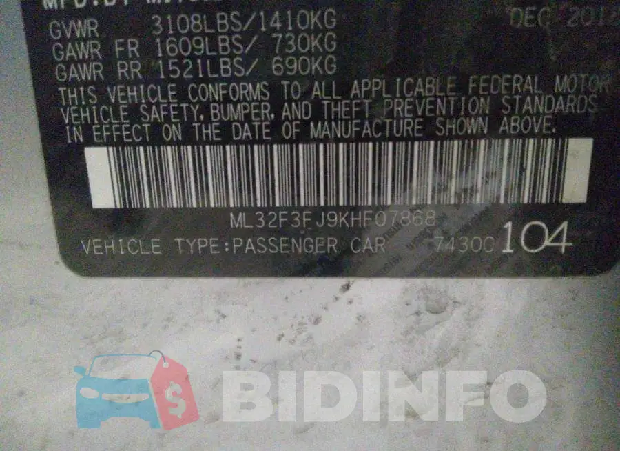 ML32F3FJ9KHF07868 Photo# 9