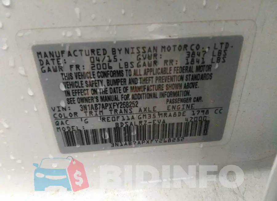 3N1AB7APXFY268252 Photo# 9