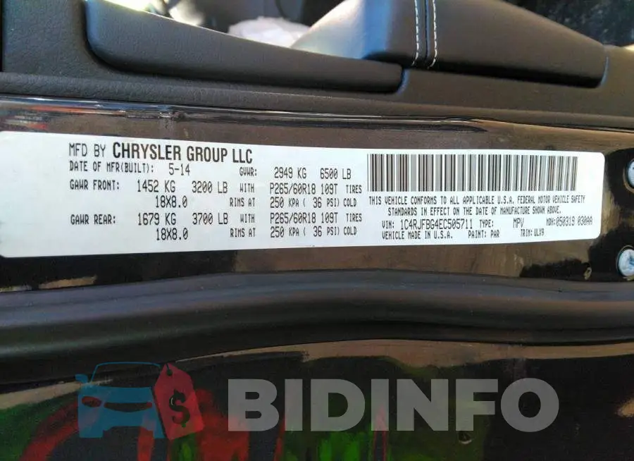 1C4RJFBG4EC505711 Photo# 9