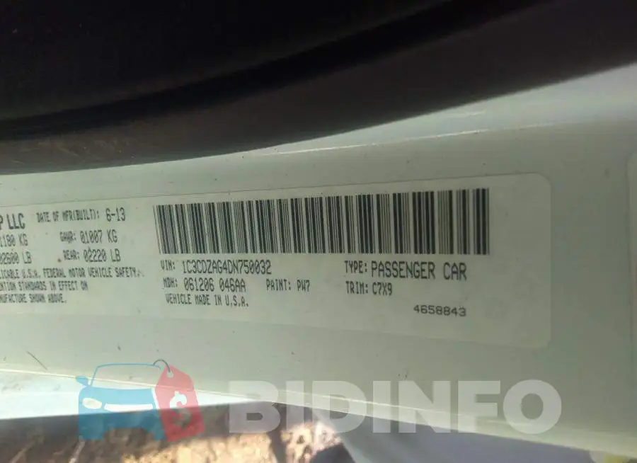 1C3CDZAG4DN750032 Photo# 9
