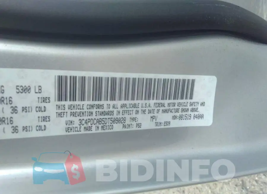 3C4PDCAB5DT509028 Photo# 9