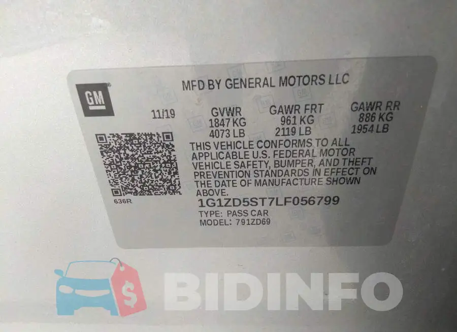 1G1ZD5ST7LF056799 Photo# 9