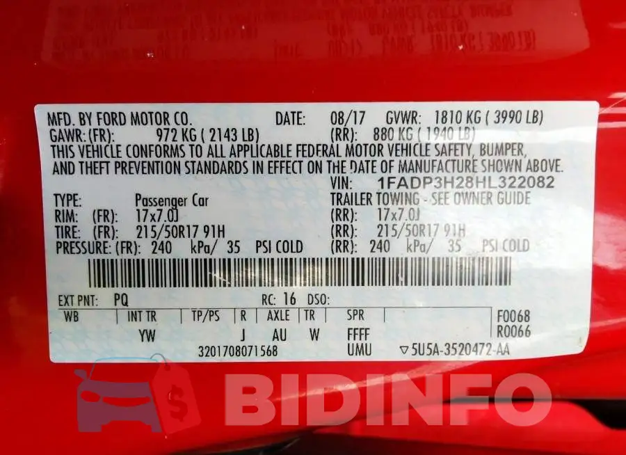 1FADP3H28HL322082 Photo# 9