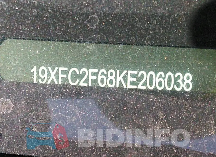 19XFC2F68KE206038 Photo# 9