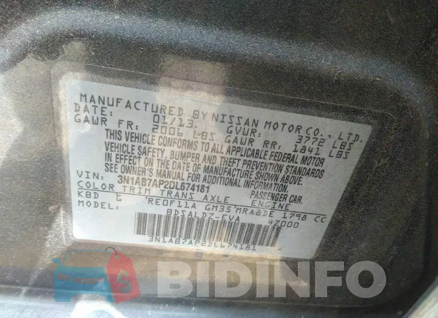 3N1AB7AP2DL674181 Photo# 9