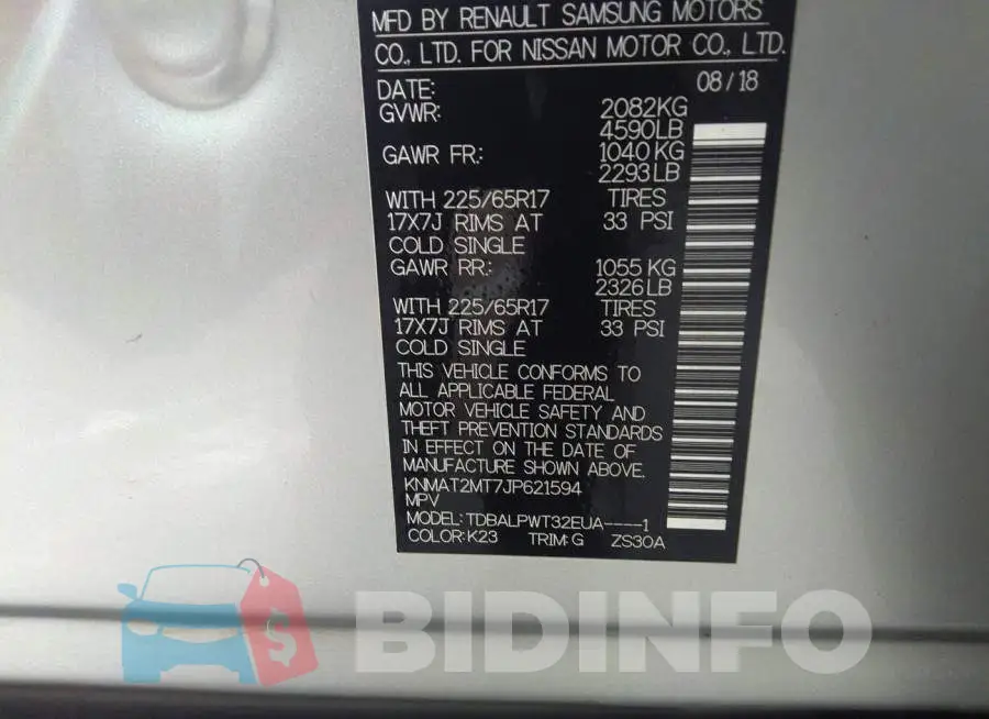 KNMAT2MT7JP621594 Photo# 9