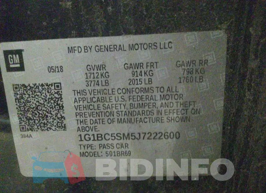 1G1BC5SM5J7222600 Photo# 9