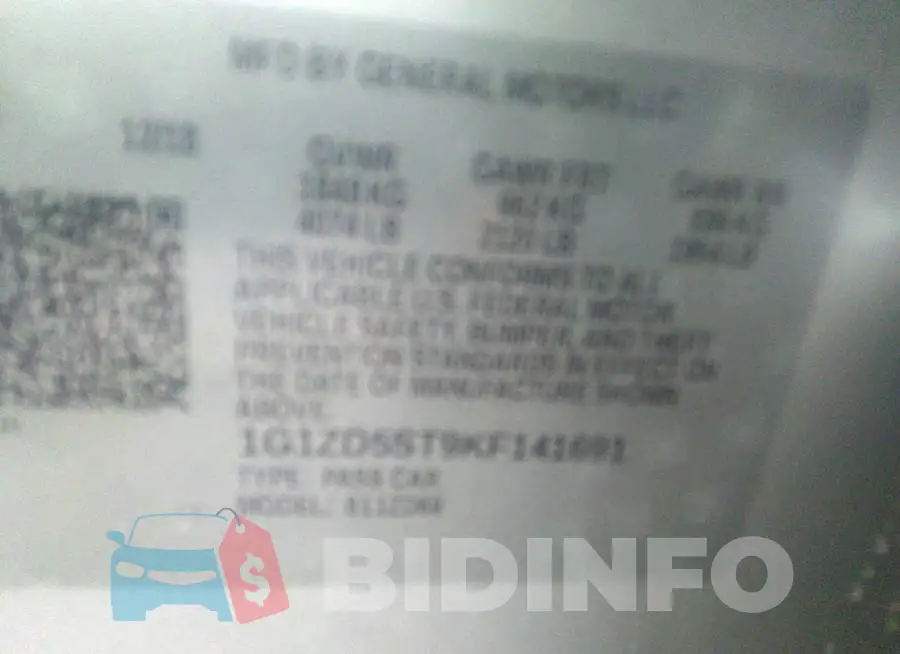 1G1ZD5ST9KF141691 Photo# 9