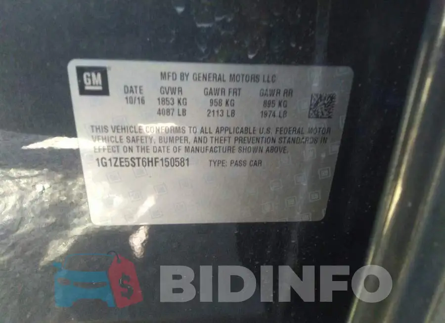 1G1ZE5ST6HF150581 Photo# 9
