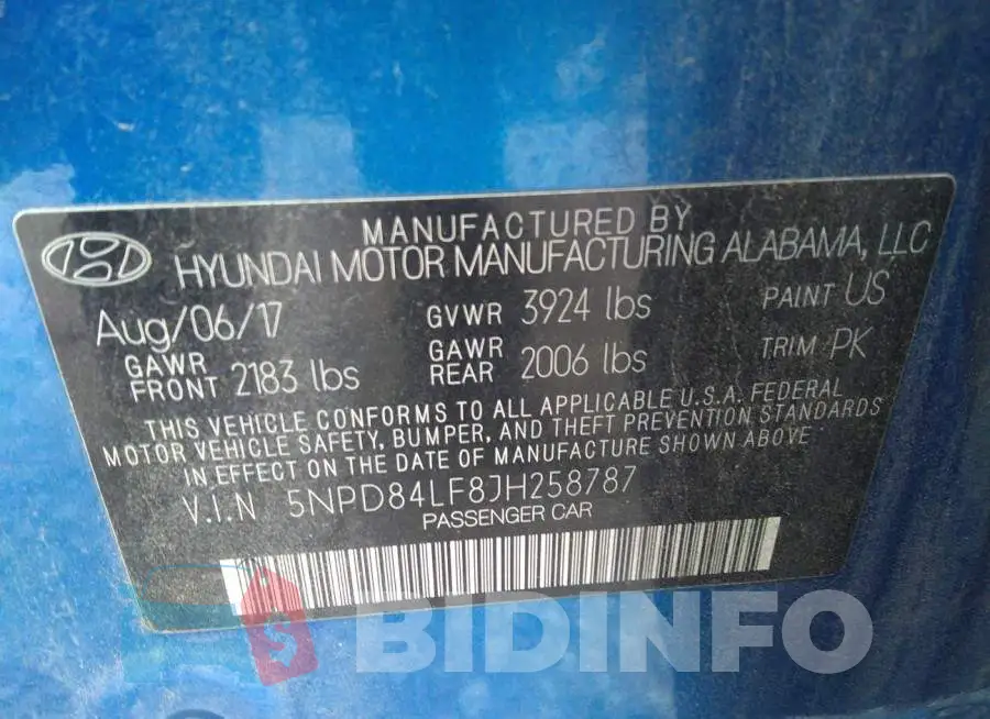 5NPD84LF8JH258787 Photo# 9