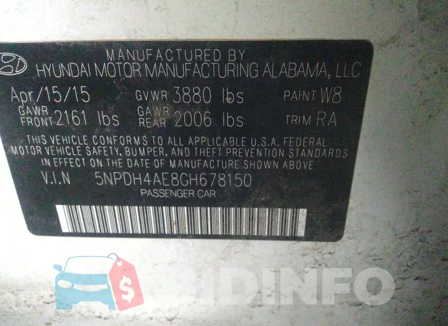 5NPDH4AE8GH678150 Photo# 9