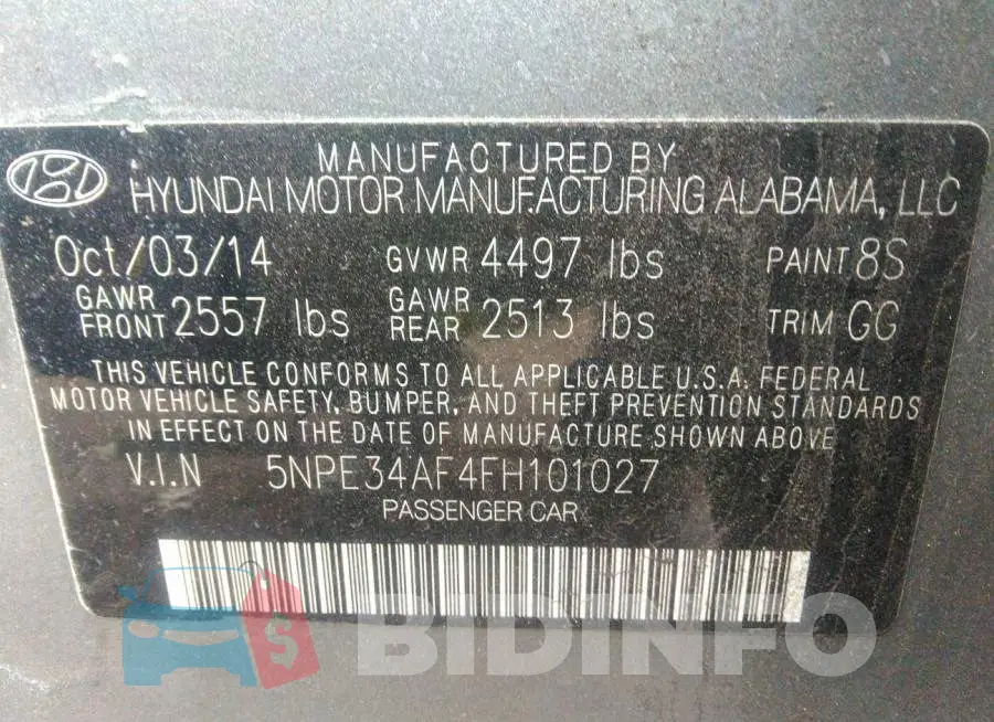5NPE34AF4FH101027 Photo# 9