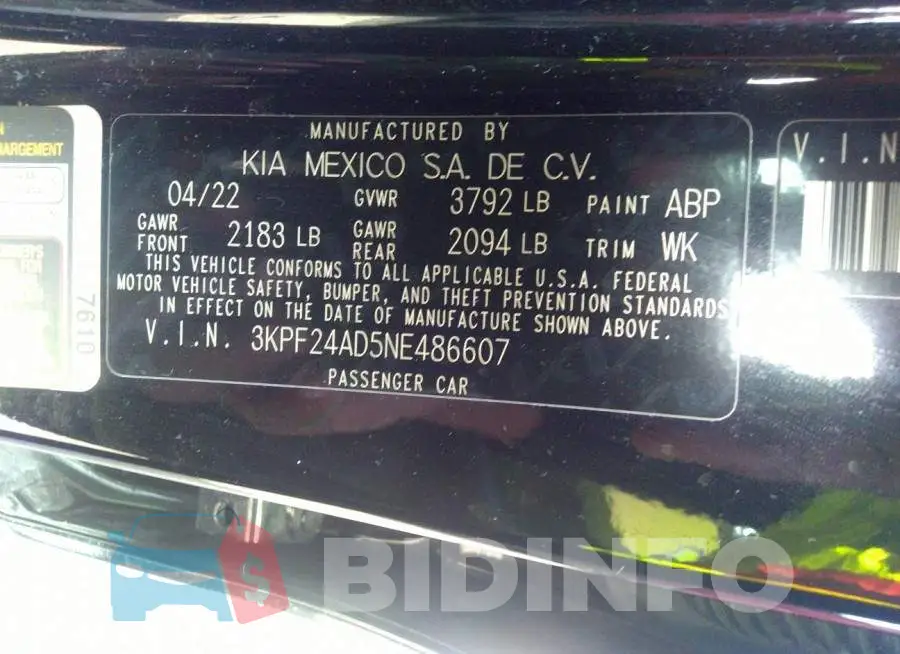 3KPF24AD5NE486607 Photo# 9