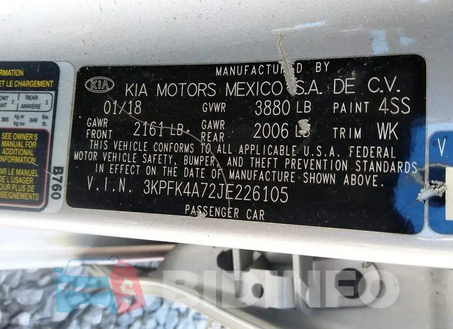 3KPFK4A72JE226105 Photo# 9