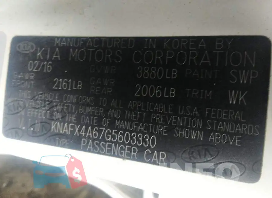 KNAFX4A67G5603330 Photo# 9