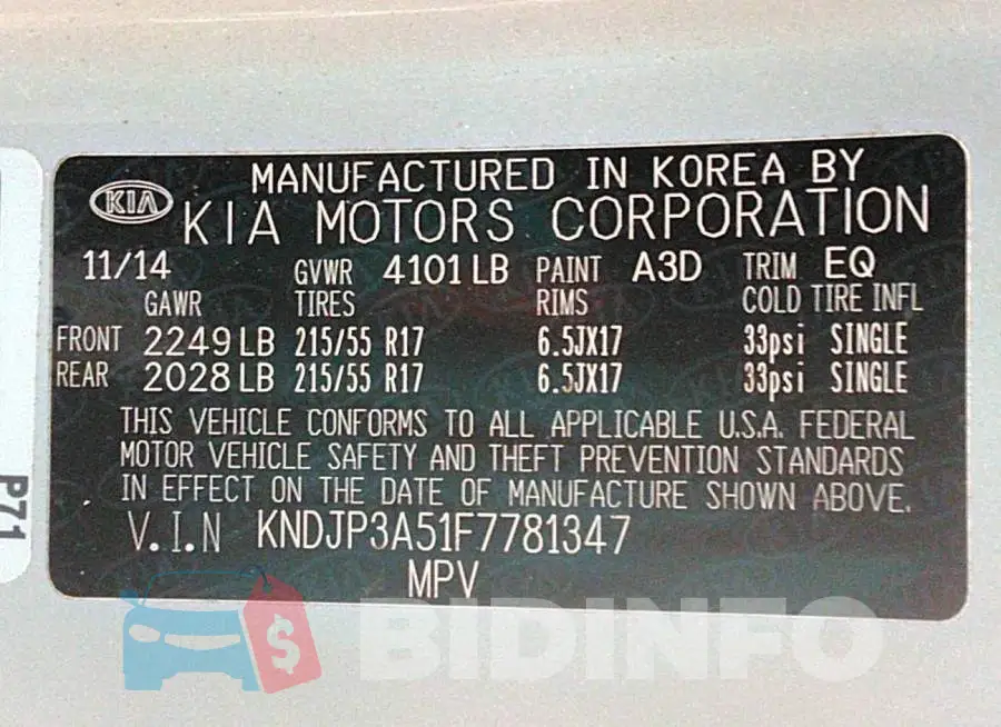 KNDJP3A51F7781347 Photo# 9
