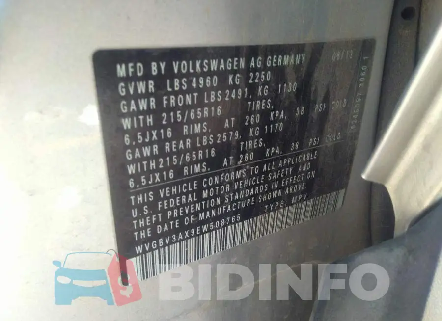 WVGBV3AX9EW508765 Photo# 9