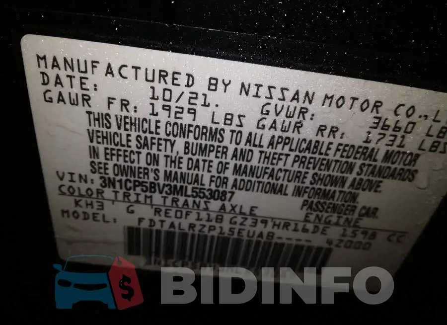 3N1CP5BV3ML553087 Photo# 9
