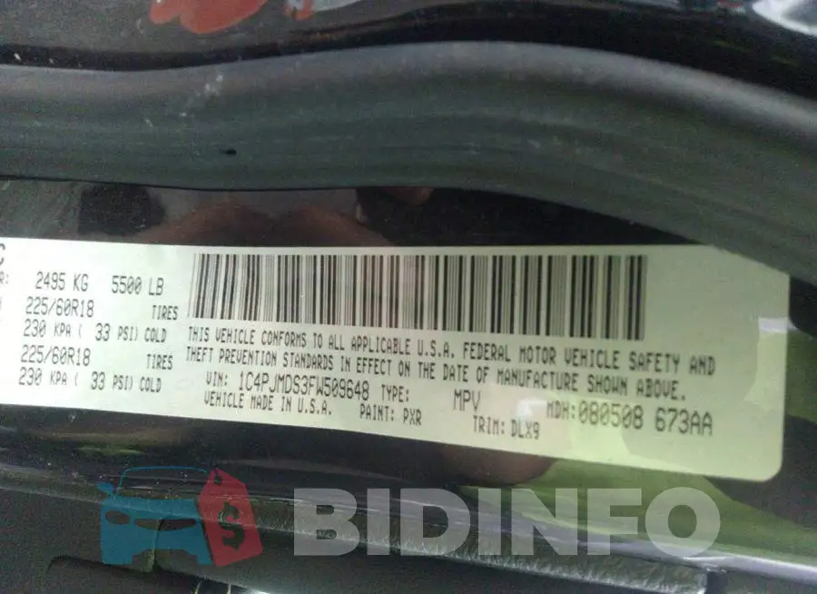 1C4PJMDS3FW509648 Photo# 9