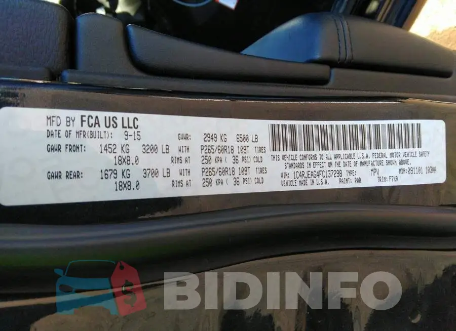 1C4RJEAG4FC137298 Photo# 9