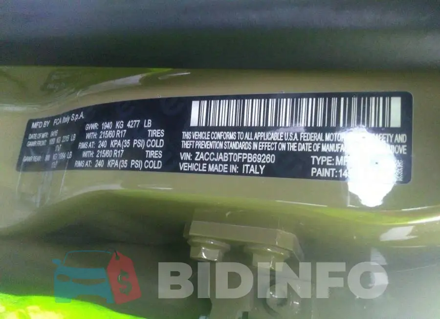 ZACCJABT0FPB69260 Photo# 9