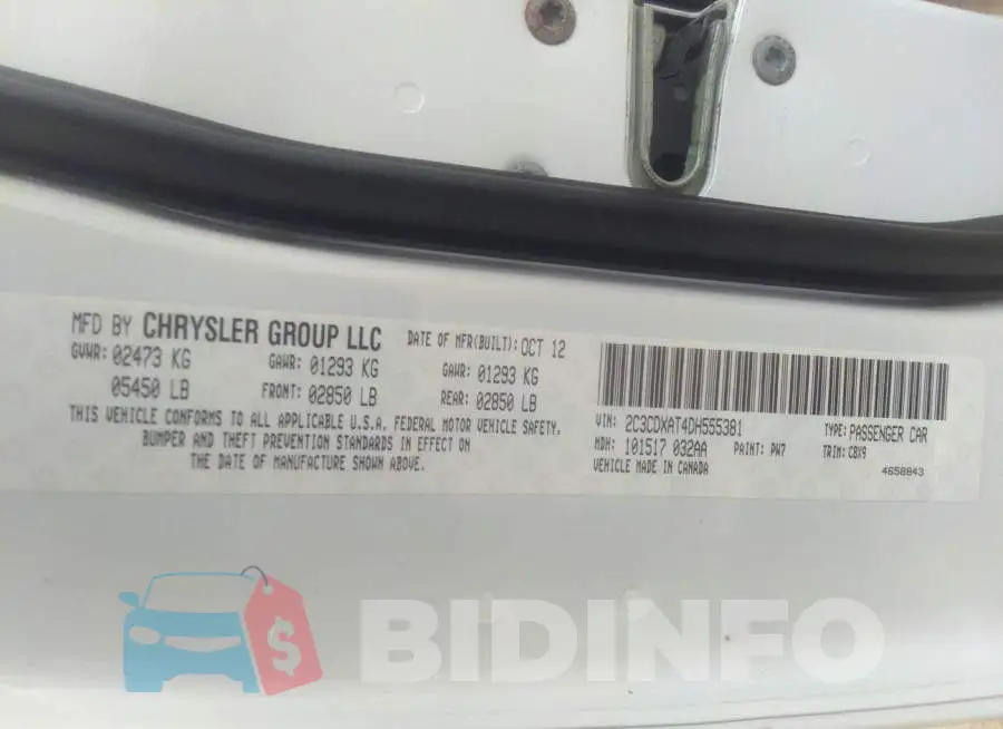 2C3CDXAT4DH555381 Photo# 9