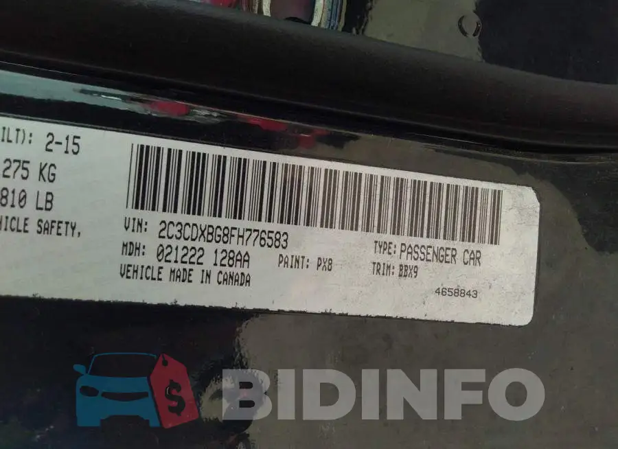 2C3CDXBG8FH776583 Photo# 9