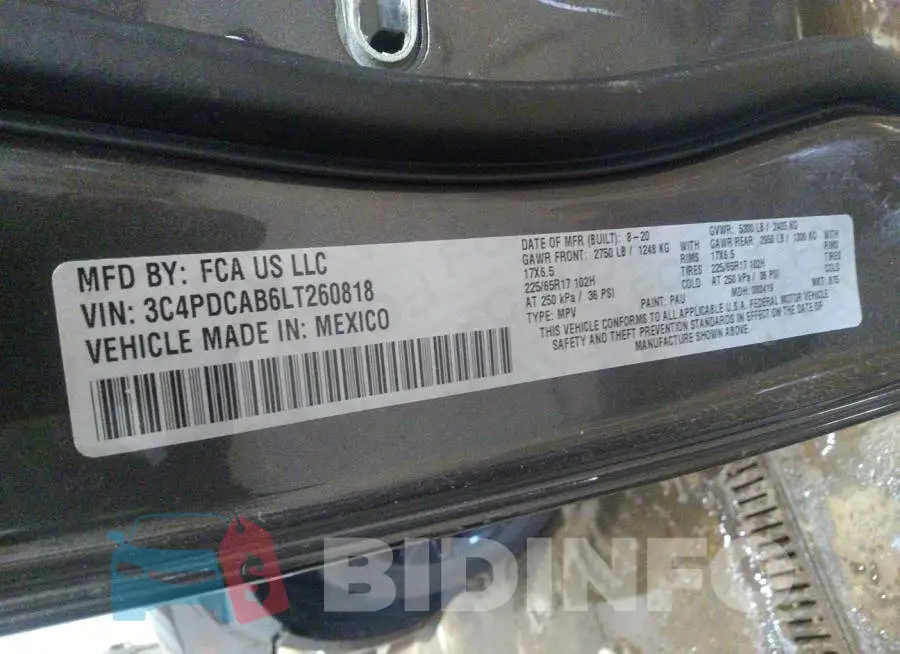 3C4PDCAB6LT260818 Photo# 9