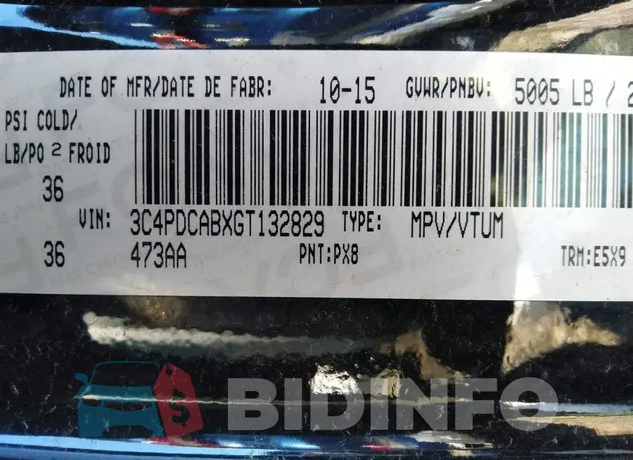 3C4PDCABXGT132829 Photo# 9