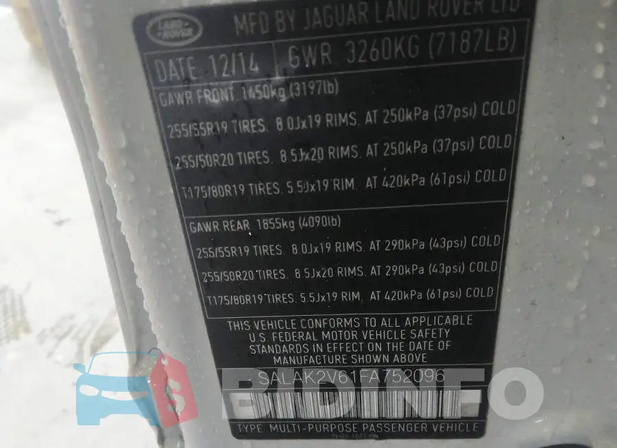 SALAK2V61FA752096 Photo# 9