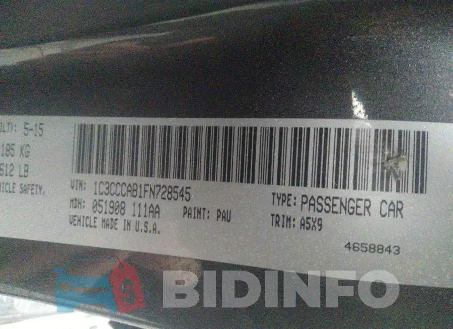 1C3CCCAB1FN728545 Photo# 9