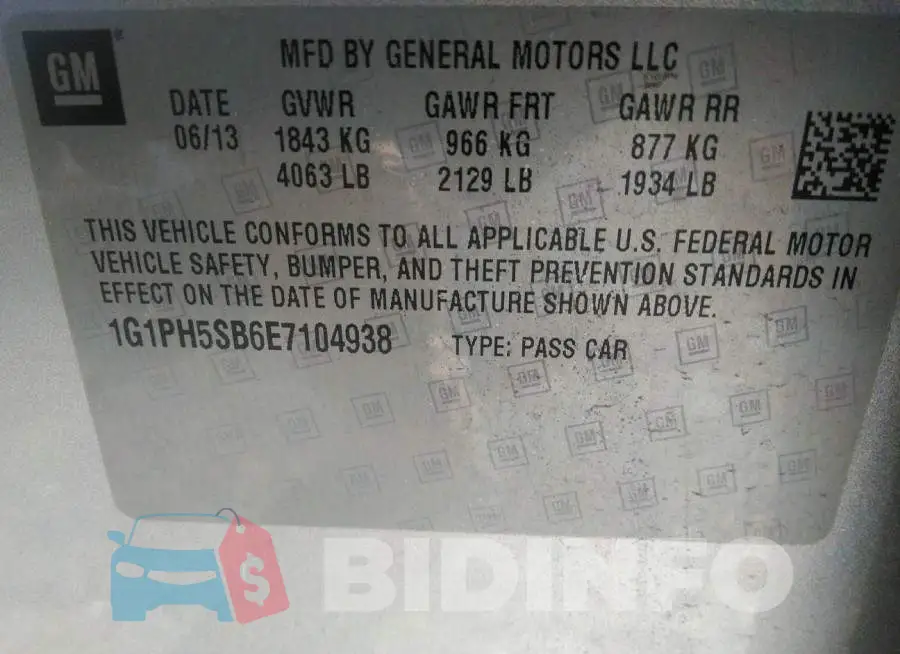 1G1PH5SB6E7104938 Photo# 9