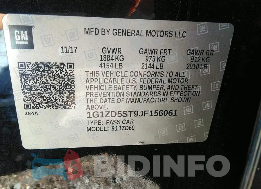 1G1ZD5ST9JF156061 Photo# 9