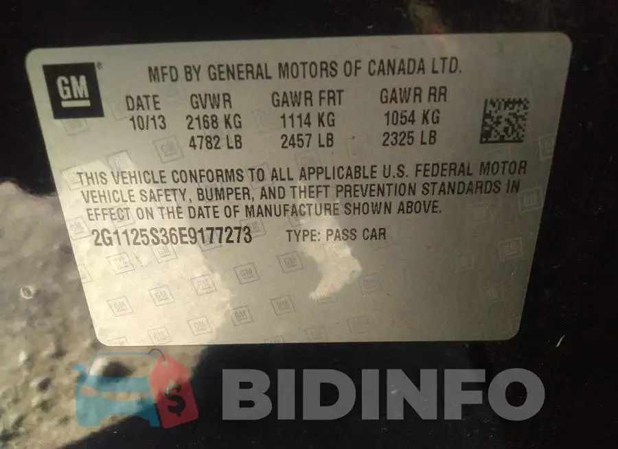 2G1125S36E9177273 Photo# 9