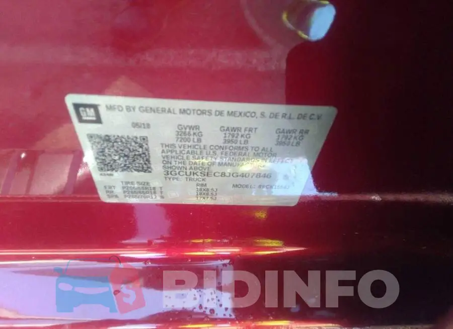 3GCUKSEC8JG407846 Photo# 9