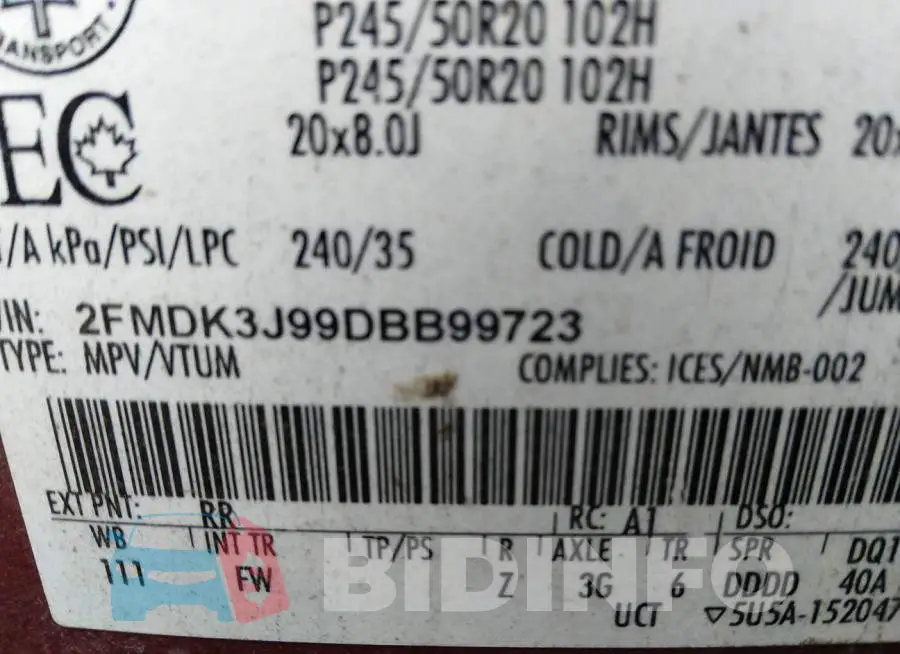 2FMDK3J99DBB99723 Photo# 9