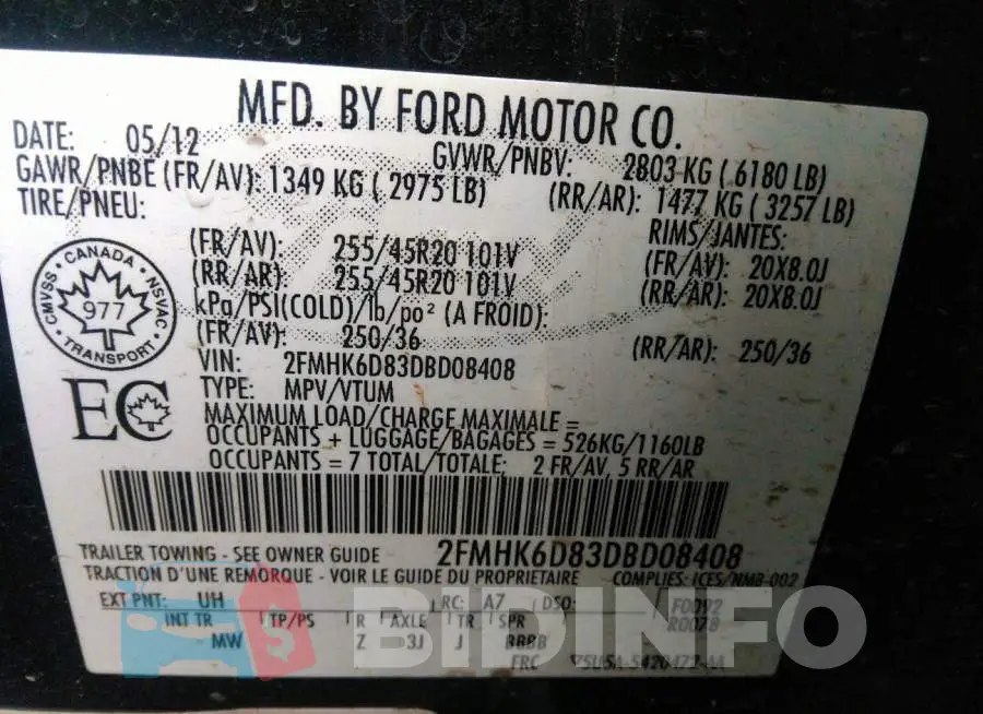 2FMHK6D83DBD08408 Photo# 9