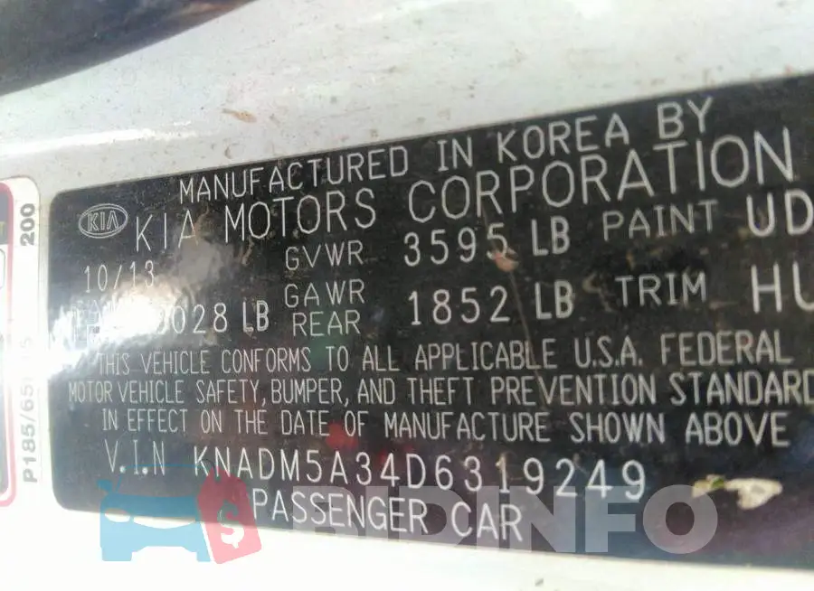 KNADM5A34D6319249 Photo# 9