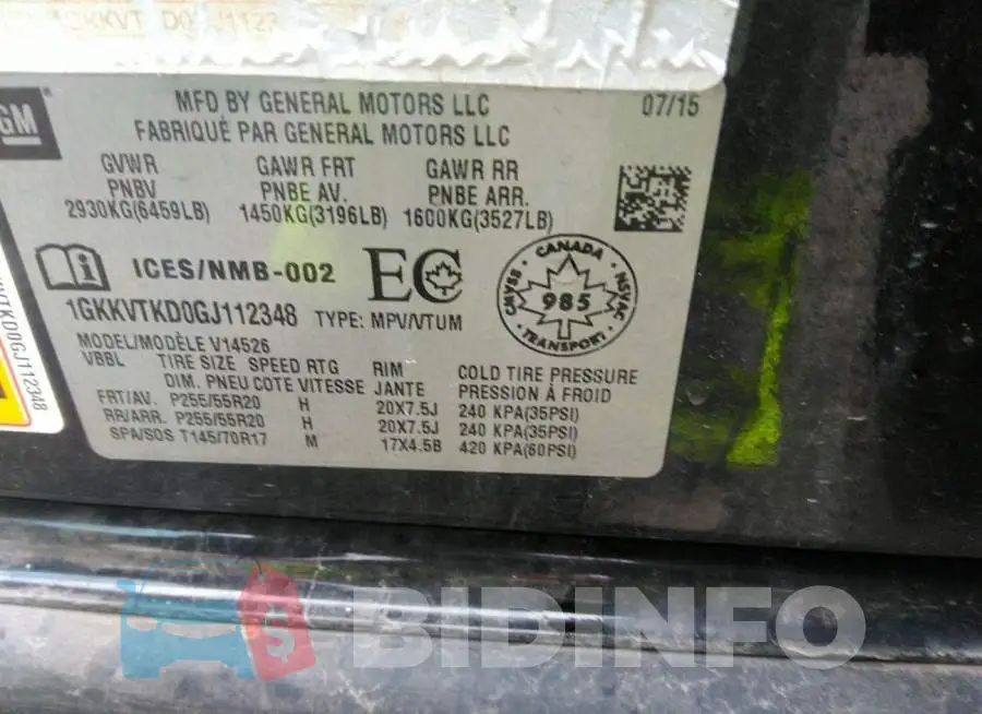 1GKKVTKD0GJ112348 Photo# 9
