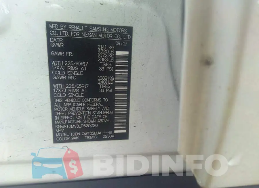 KNMAT2MV3LP520220 Photo# 9