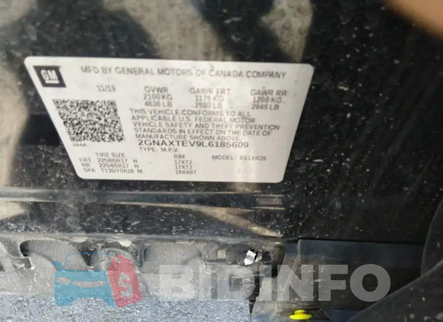 2GNAXTEV9L6185609 Photo# 9