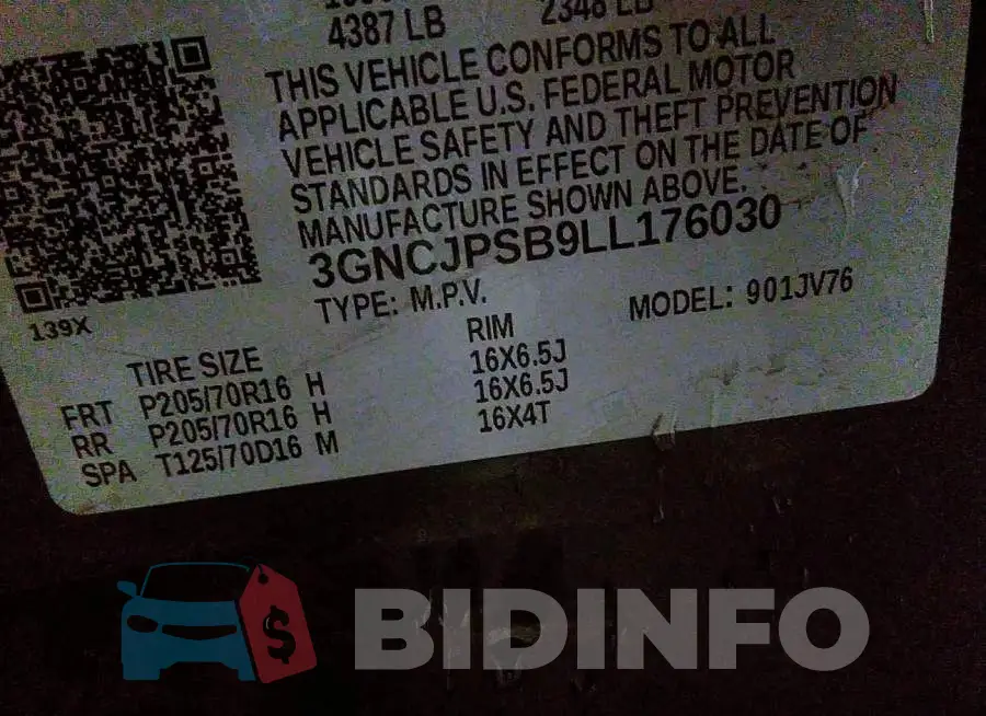 3GNCJPSB9LL176030 Photo# 9