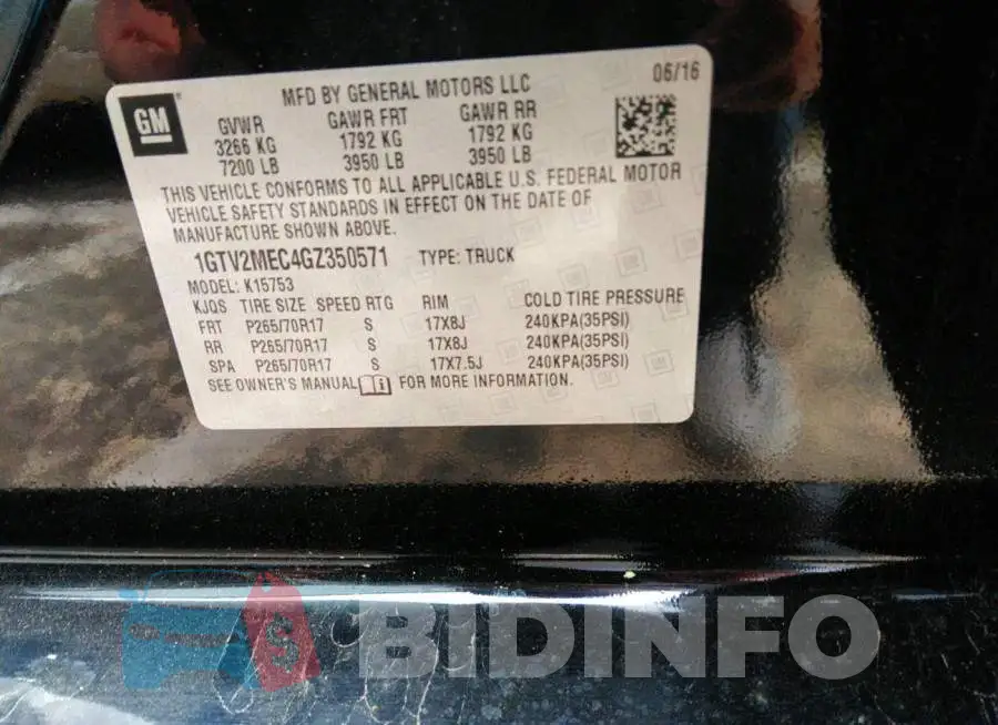 1GTV2MEC4GZ350571 Photo# 9